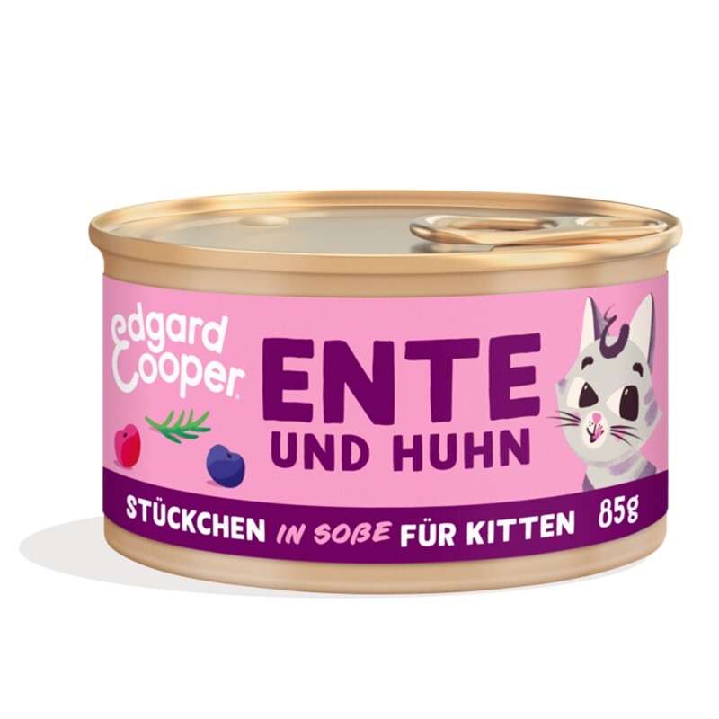 Edgard & Cooper Nassfutter Edgard & Cooper Stückchen in Soße Kitten 18x85g
