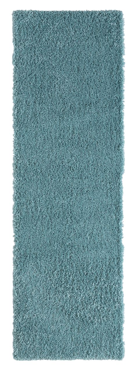 MyFlair Teppich Elodie, 80cm x 300cm, Farbe Hellblau, rechteckig, Florhöhe 37mm