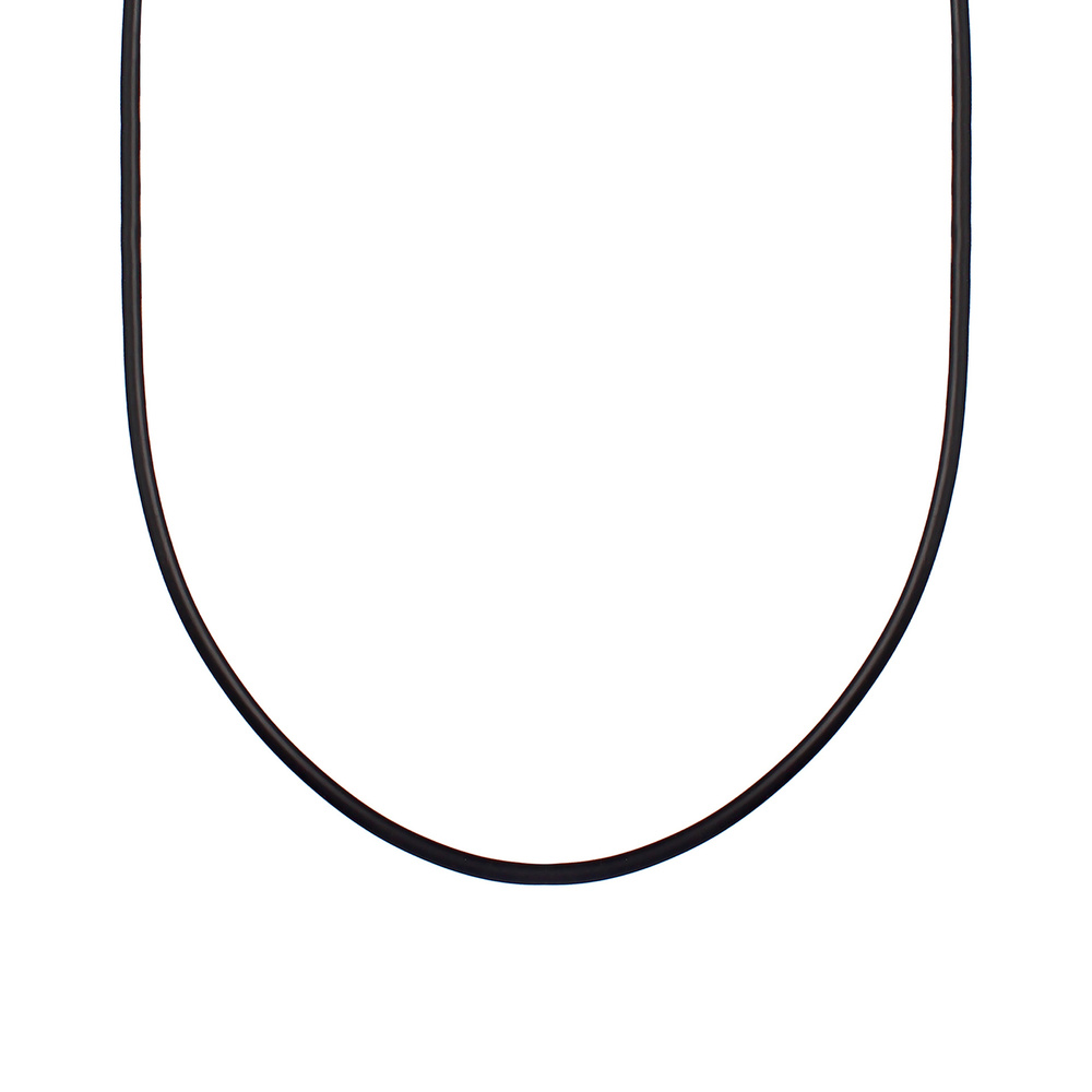 Nenalina Nenalina Collier Chaîne en caoutchouc pour dames de base combinable en argent ste Bijoux