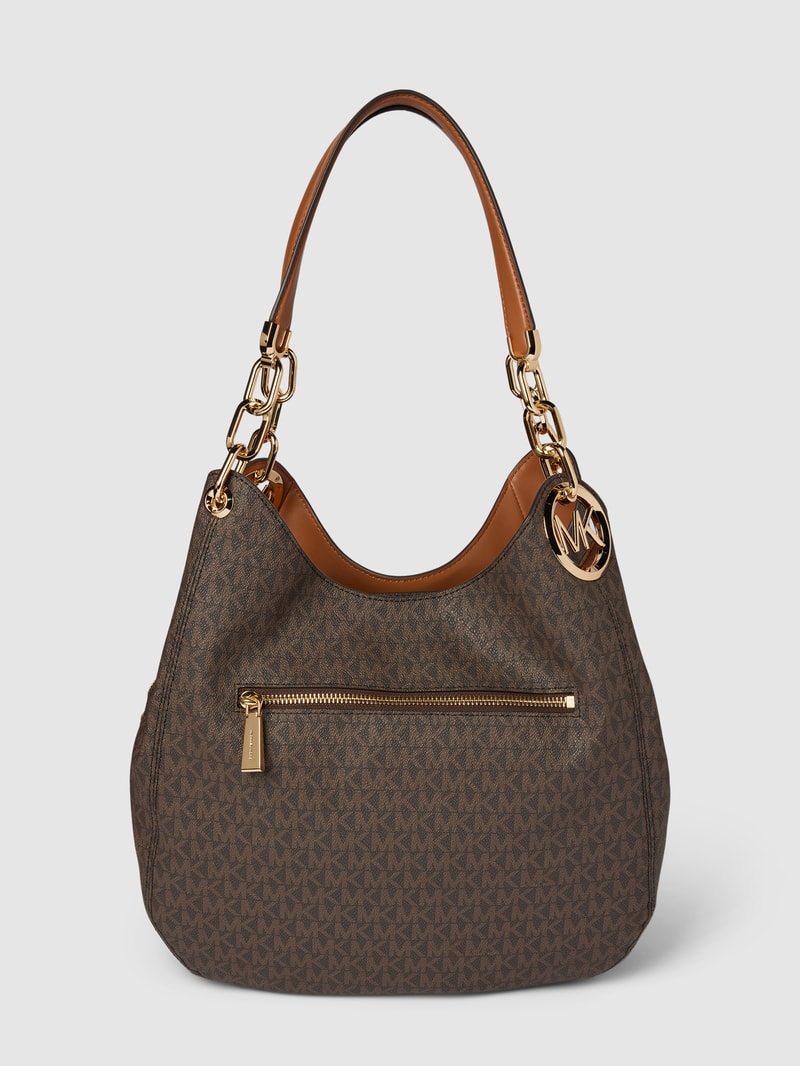 Shopper mit Label-Detail Modell 'LILLIE' in mittelbraun