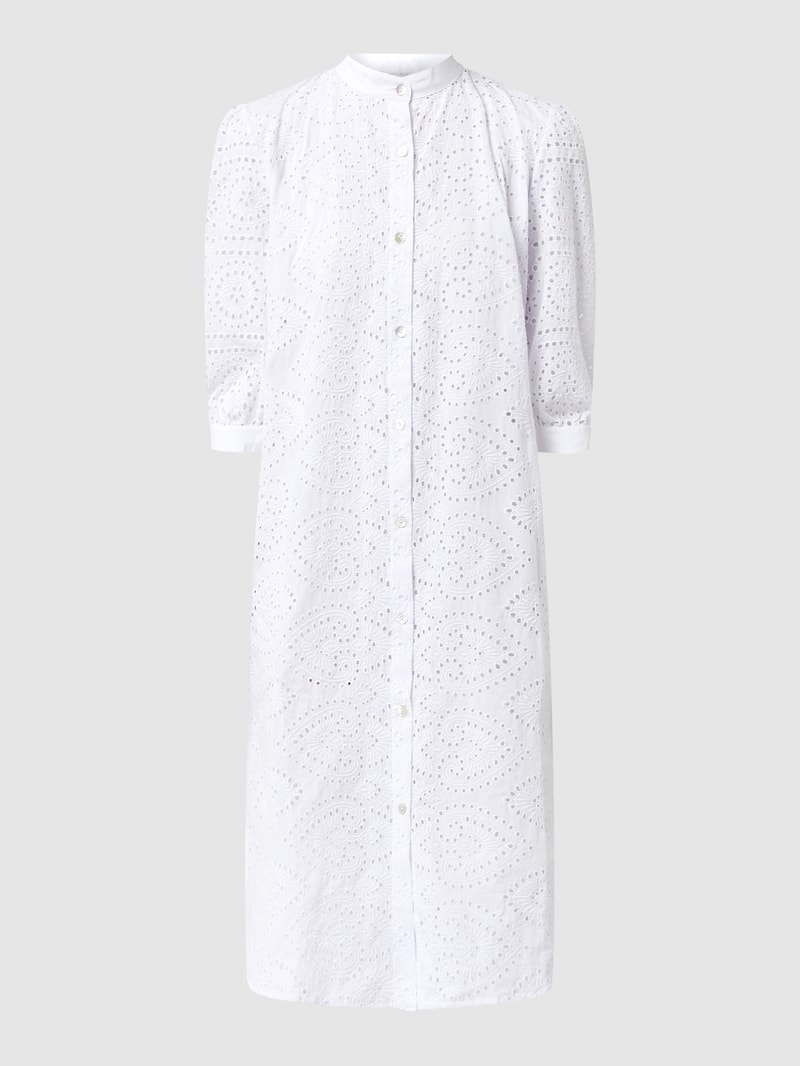 Kleid aus Lochspitze in weiß