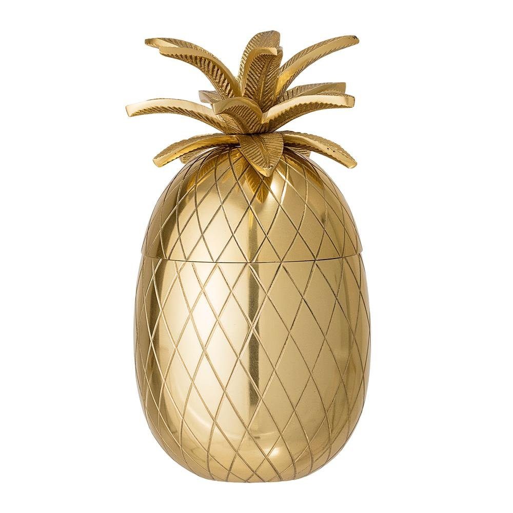 Bloomingville Eiseimer Ananas gold, 1 l, Eiskübel, Dosenkühler, Getränkekühler, Barzubehör, Aluminium