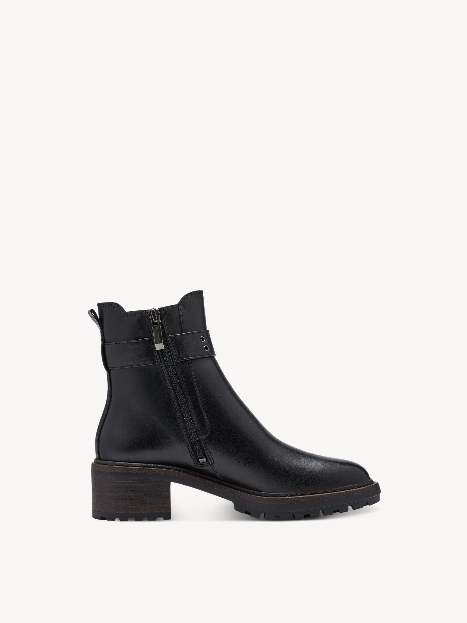 Bottine Chelsea en cuir - noir