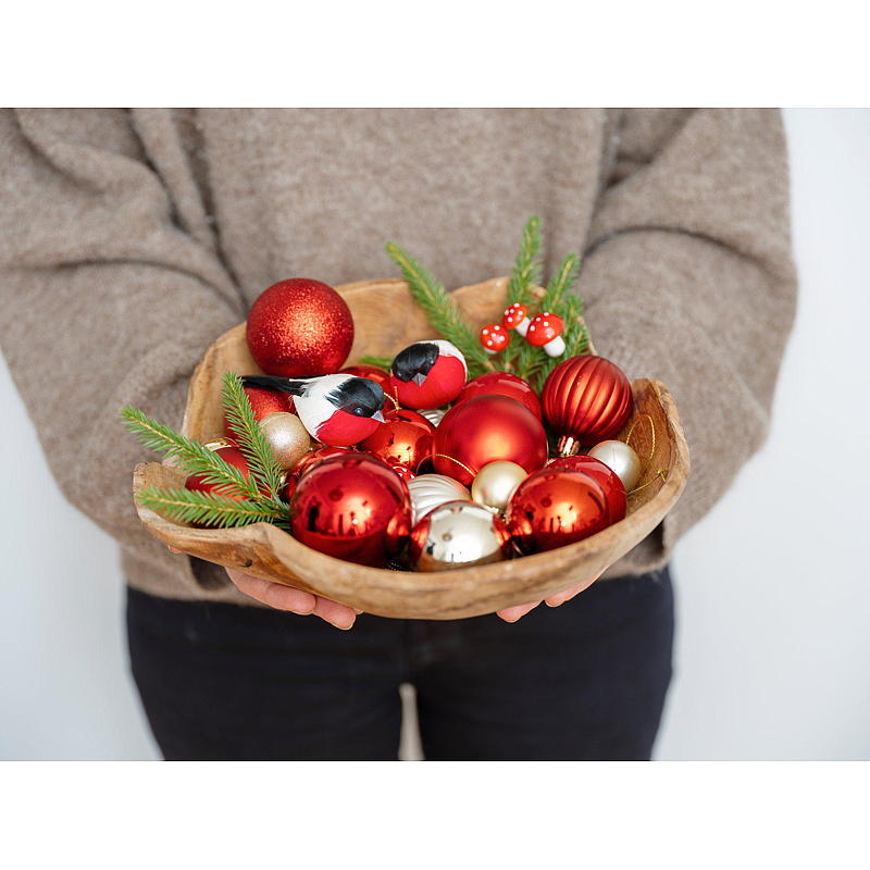 Home Julekule 26-pk glass rød