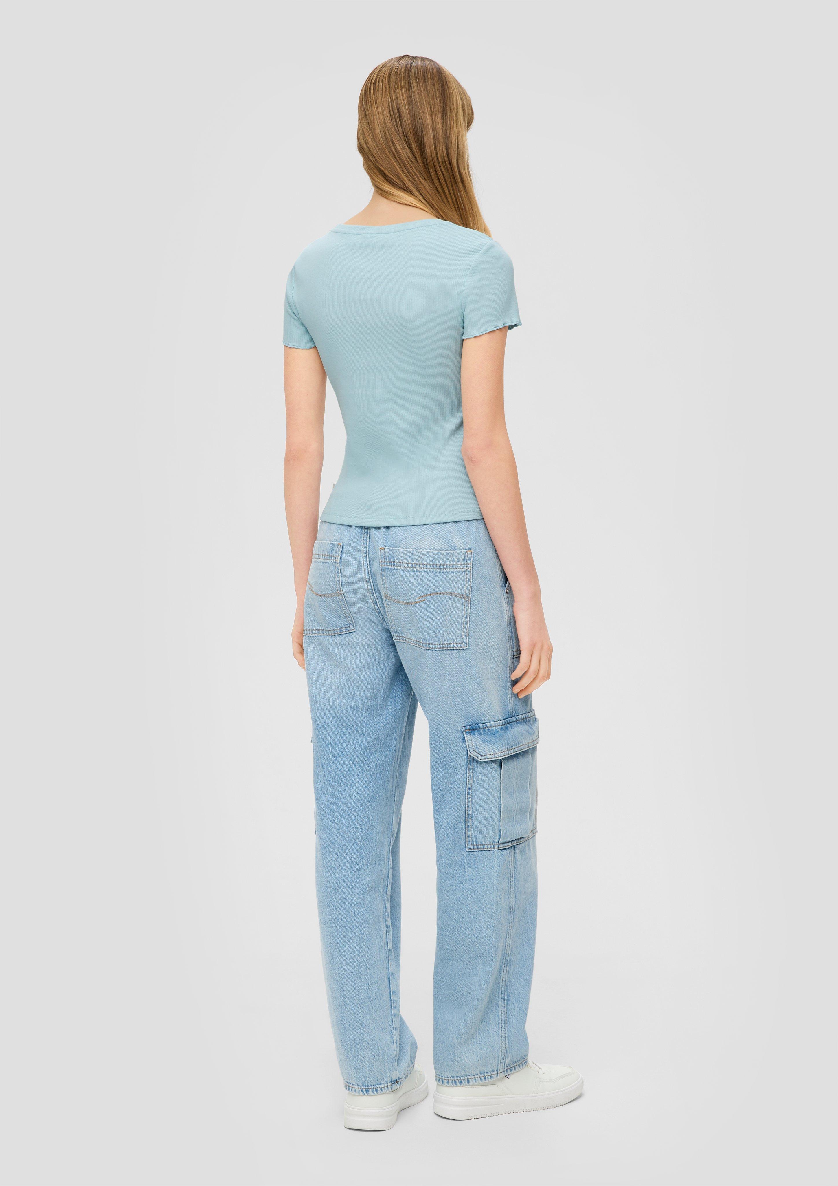 Cropped Top mit Rippstruktur  2141204-6103
