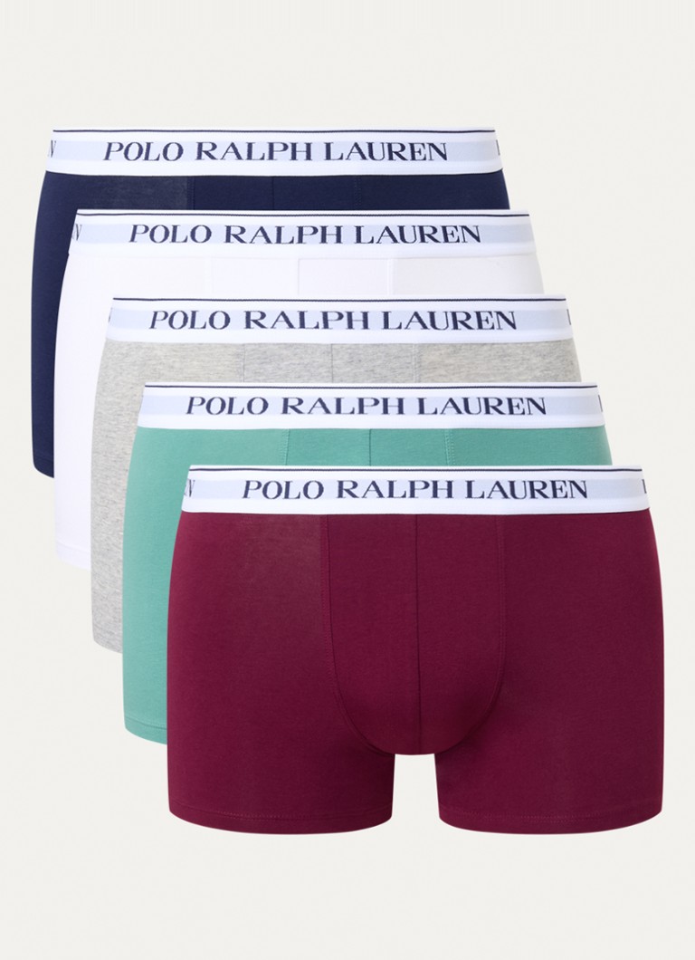 Lot de 5 boxers Ralph Lauren avec ceinture logotée