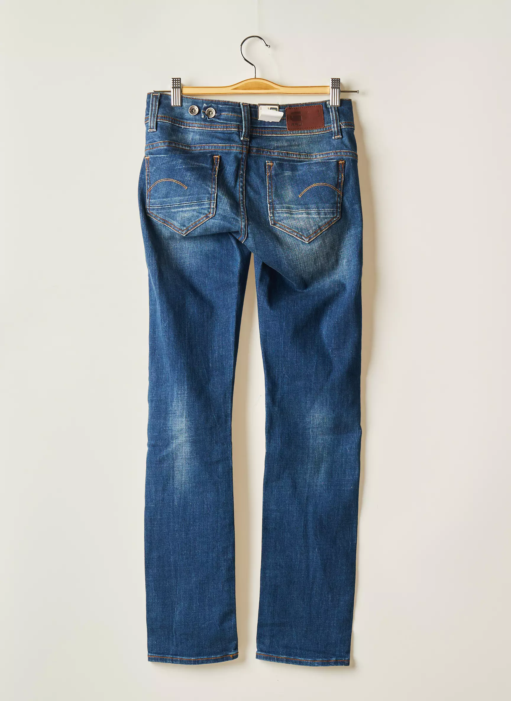 G Star Jeans Coupe Droite Femme couleur bleu