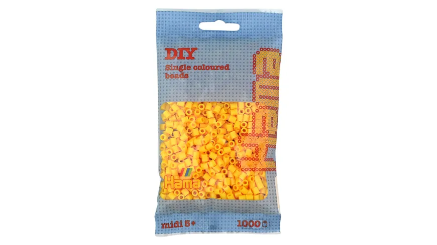 Hama - Bügelperlen im Beutel, ca 1000 Stück, gelb