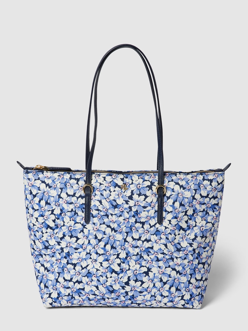Handtasche mit floralem Allover-Muster Modell 'KEATON' in marineblau