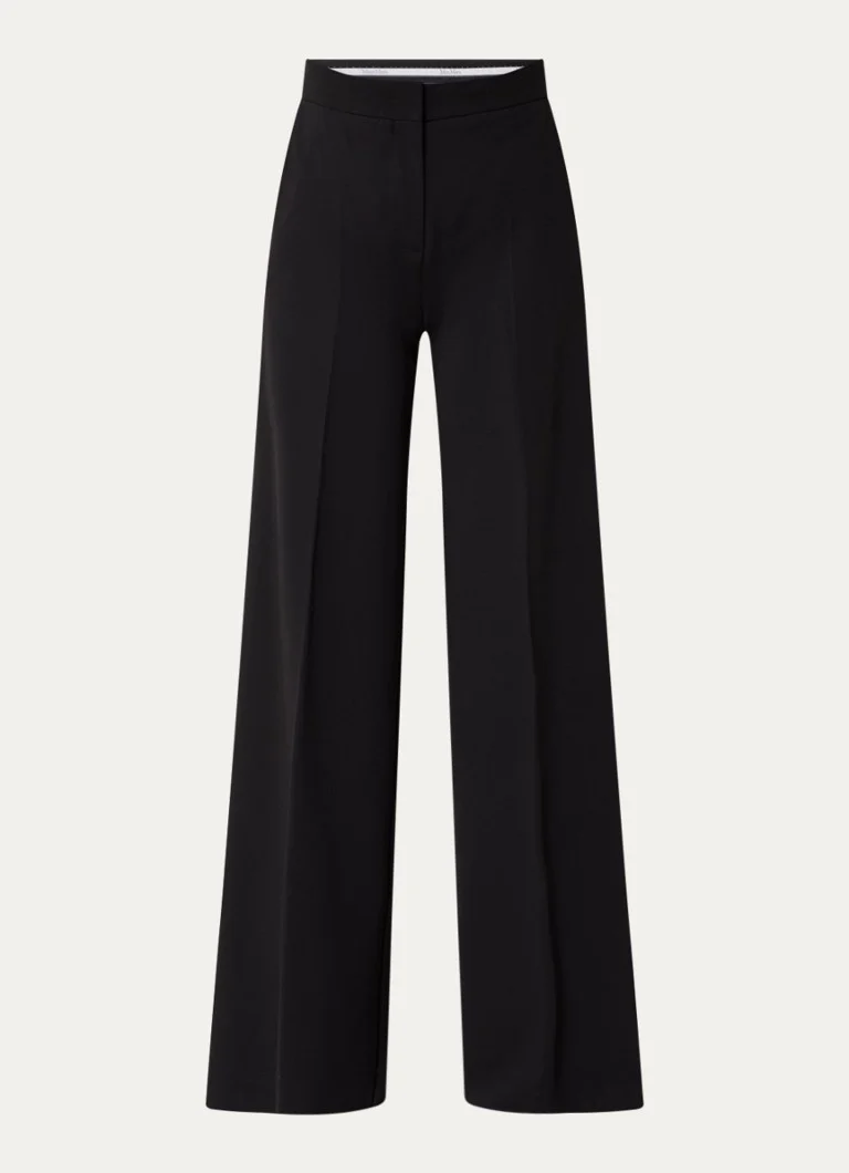 Pantaloni elastici Circolo cu talie înaltă și croială largă de la MaxMara