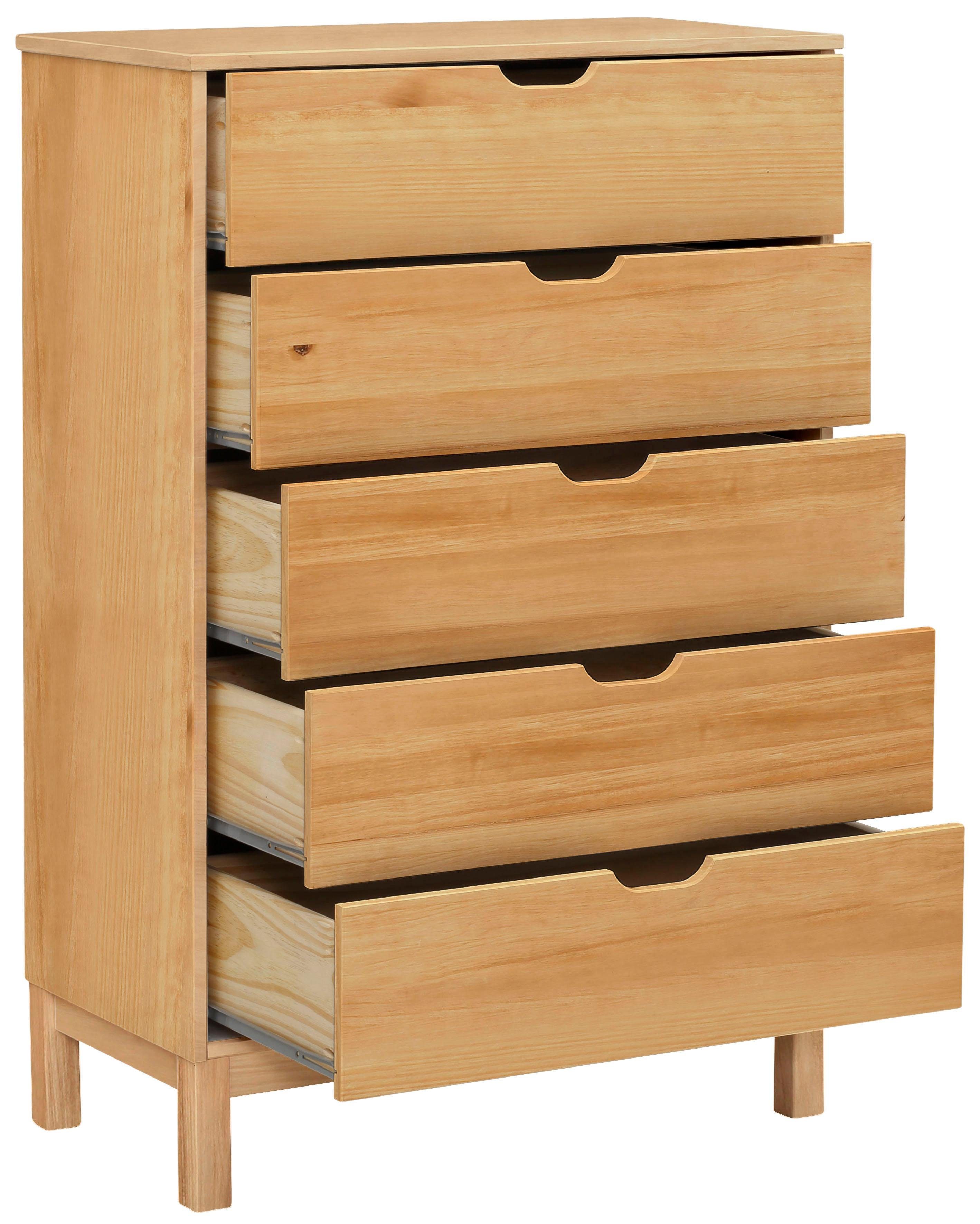 Home affaire Kommode Post, massives Kiefernholz, mit vielen Stauraummöglichkeiten, Breite 76 cm