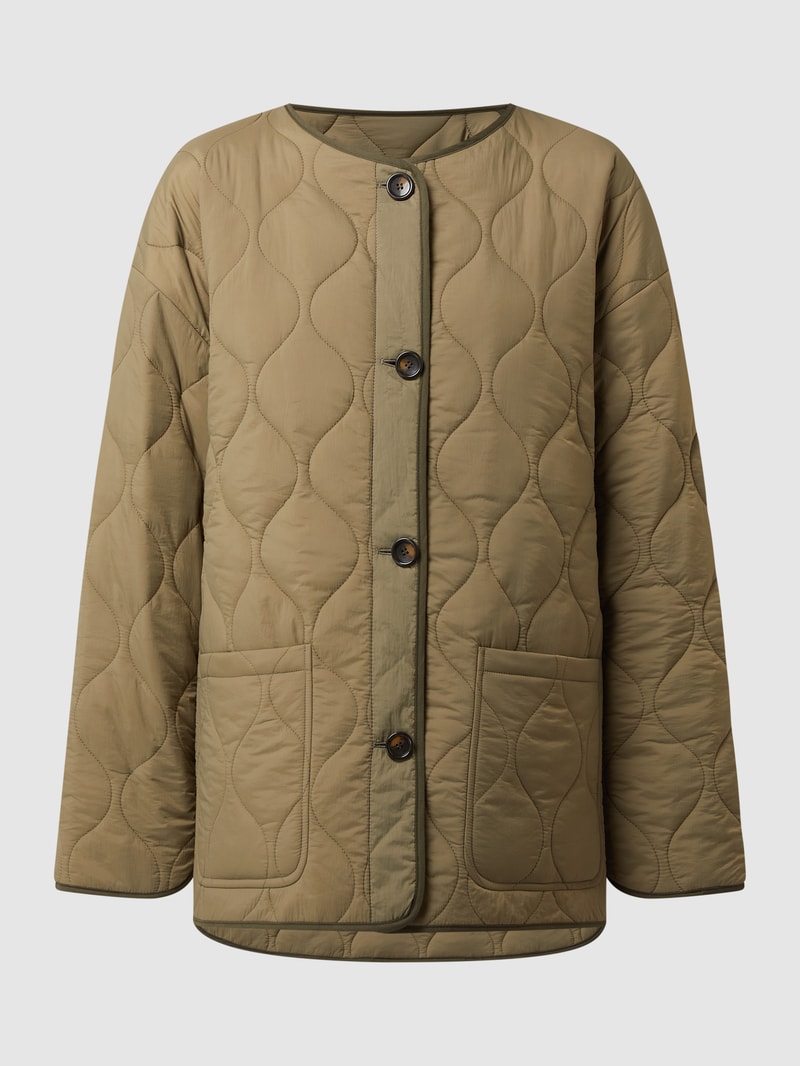 Oversized Steppjacke mit überschnittenen Schultern - Karo Kauer X P&C - Exklusiv bei uns in schilf