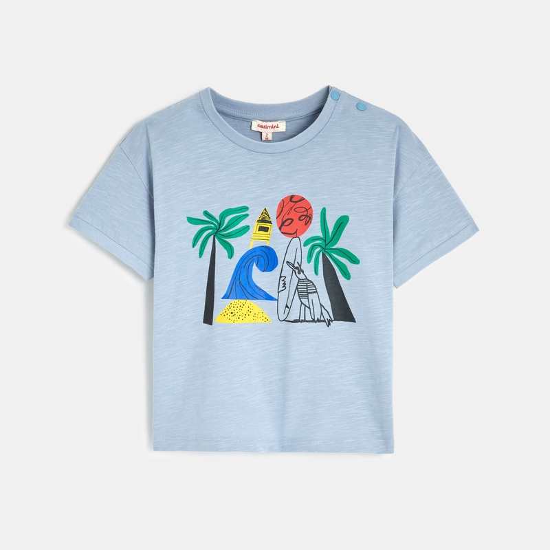 T-shirt bébé garçon plage bleu Catimini