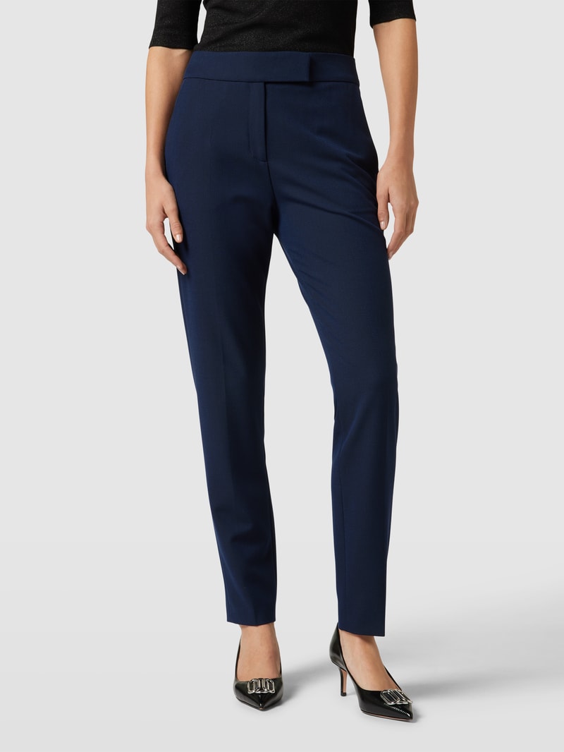 Stoffhose mit Strukturmuster Modell 'Hilesa' in marineblau