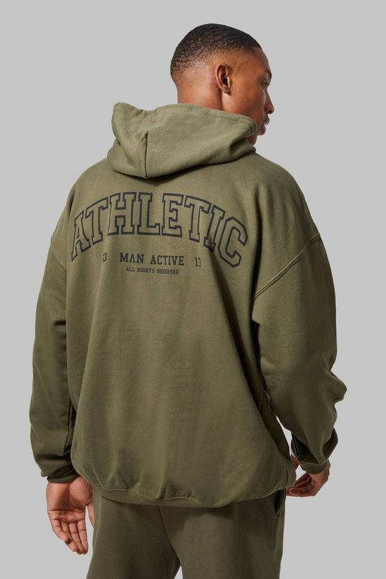 Man Active Oversize Athletic Hoodie