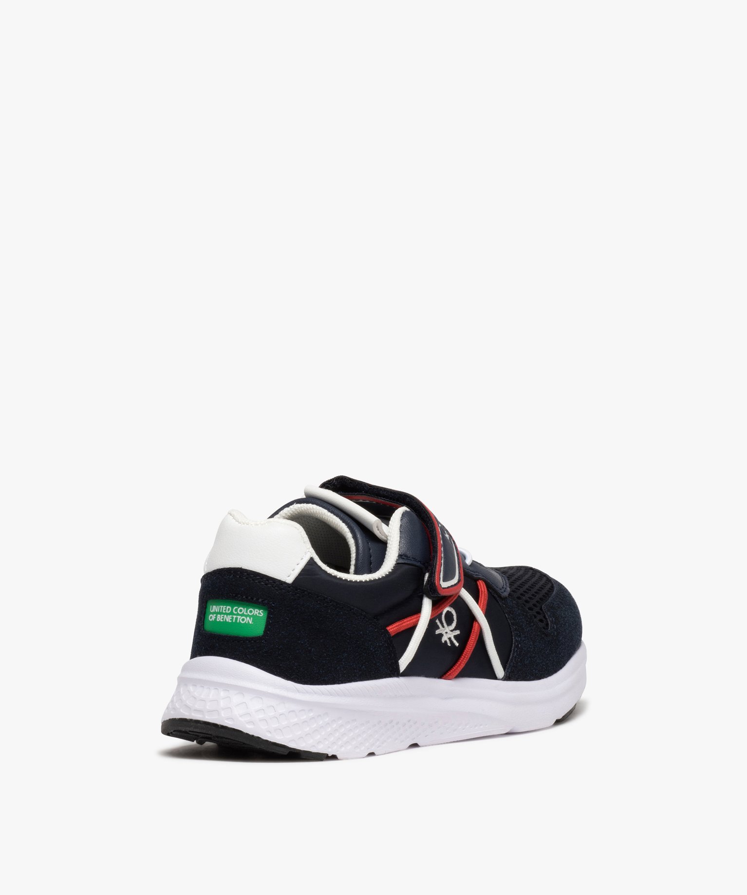 Baskets Garçon à lacets élastiques et scratch - Benetton marine | GEMO