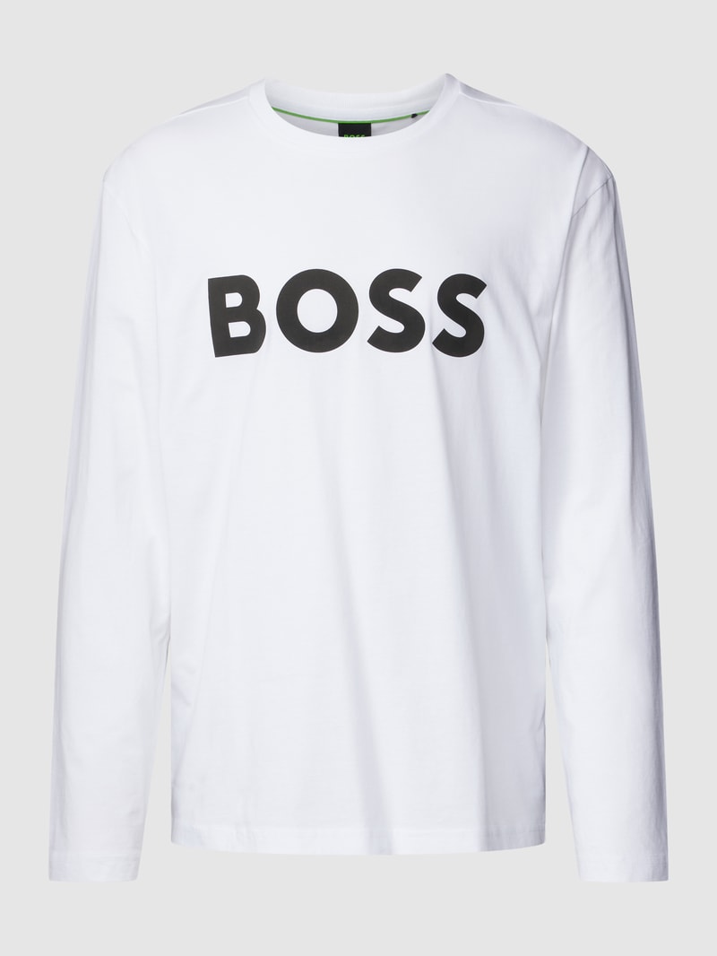 Longsleeve mit Label-Detail in weiß