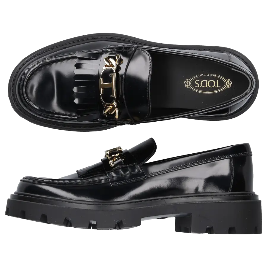 Tod's - Loafer FRINGED Kalbsleder - schwarz