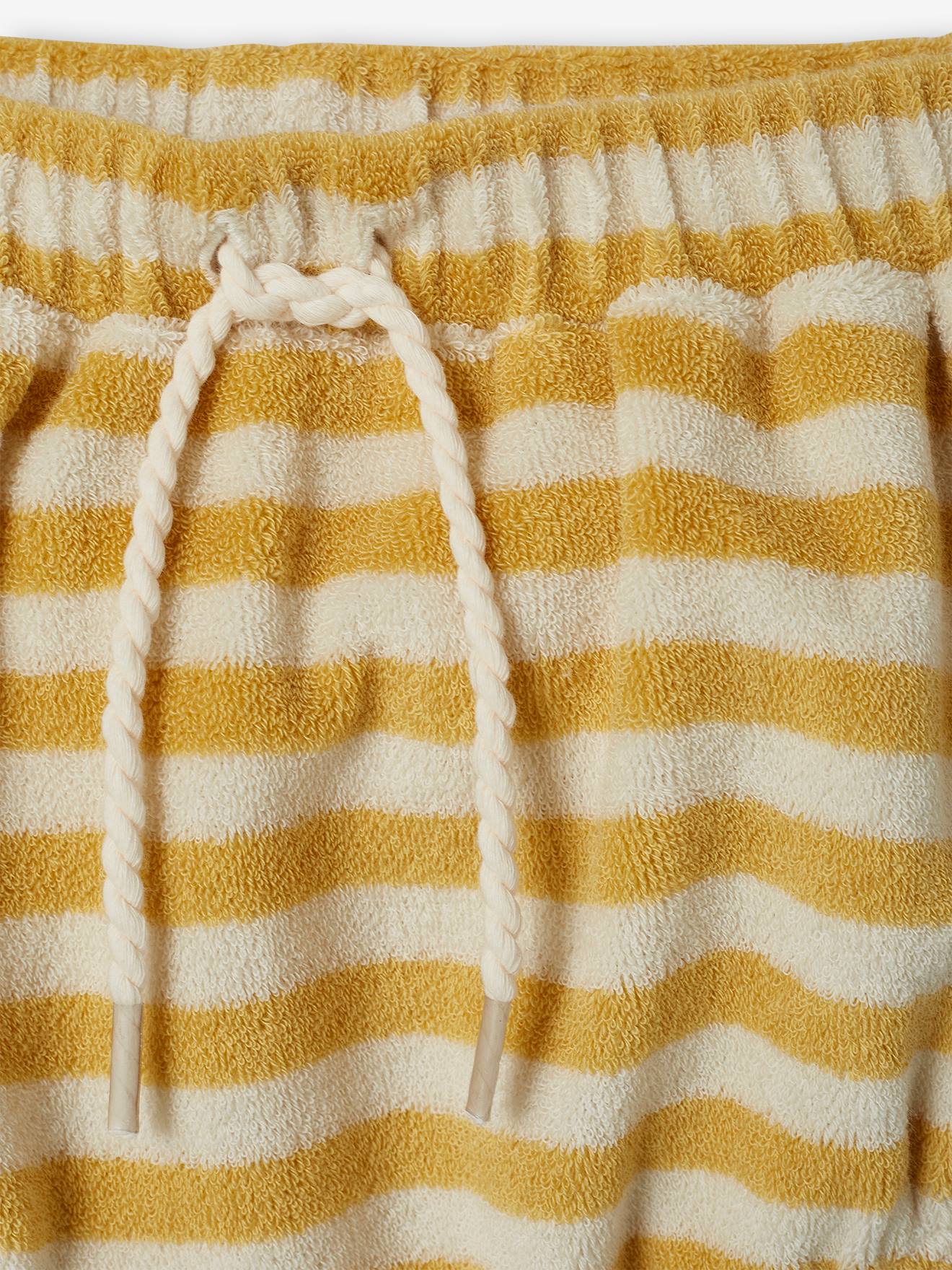 Ensemble en éponge bébé short et débardeur jaune pâle