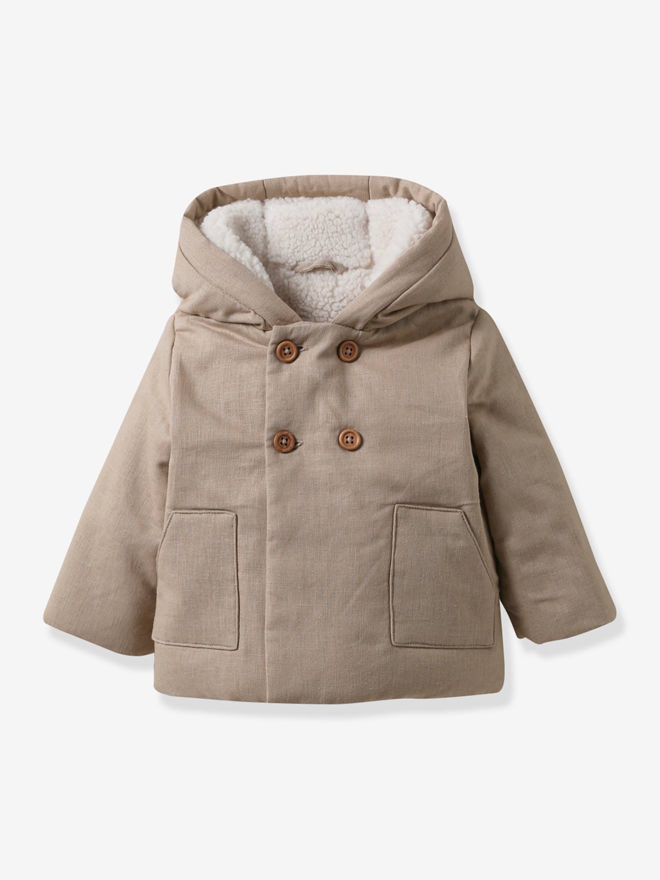 Cyrillus Wattierte Baby Jacke mit Leinen CYRILLUS - beige