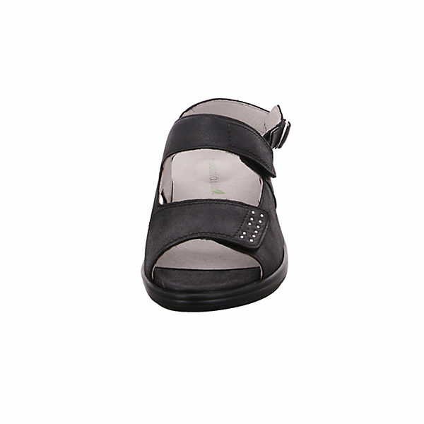 WALDLÄUFER Komfort Sandalen schwarz Sandalette