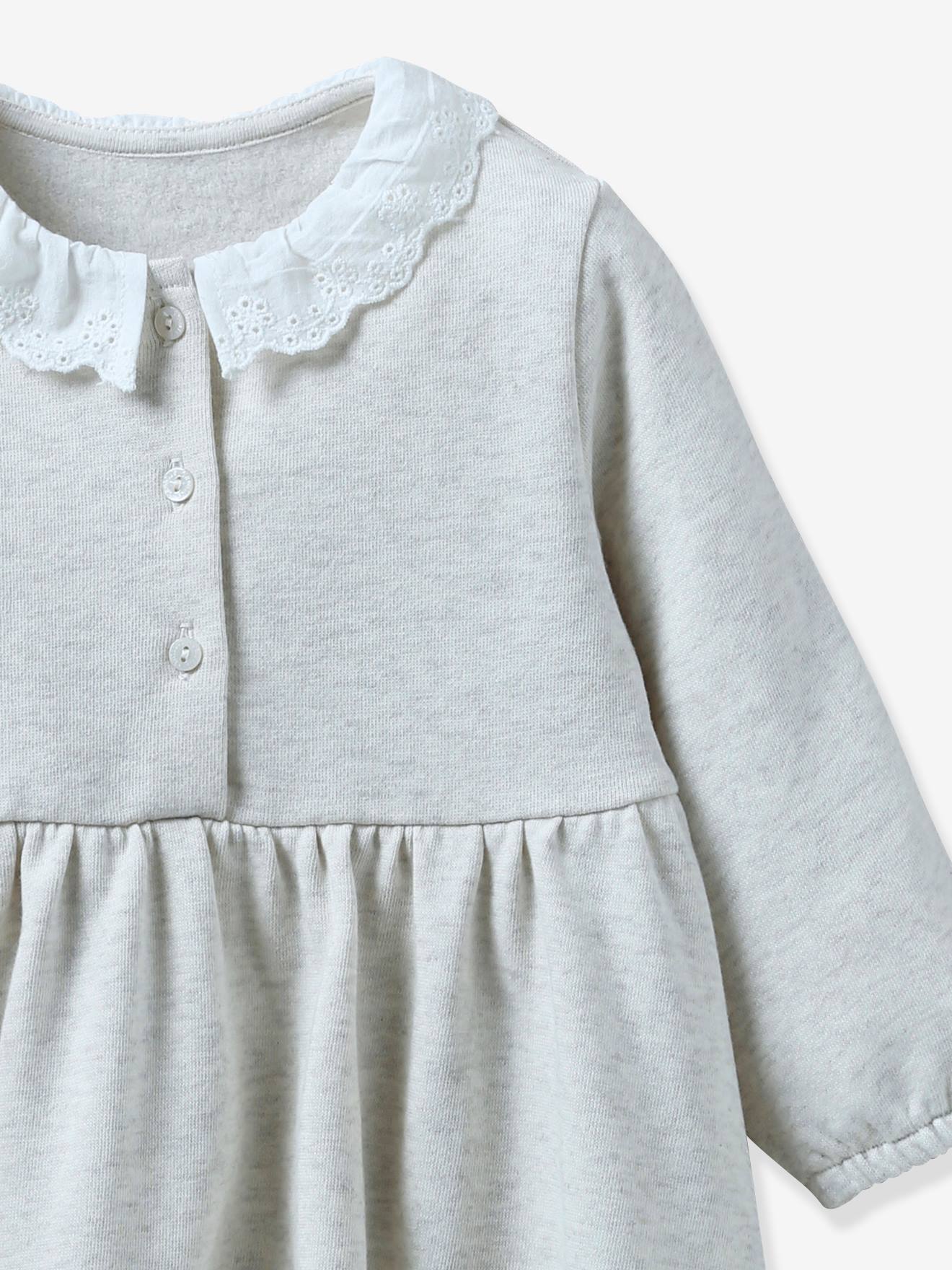 Robe en molleton Bébé CYRILLUS beige chiné