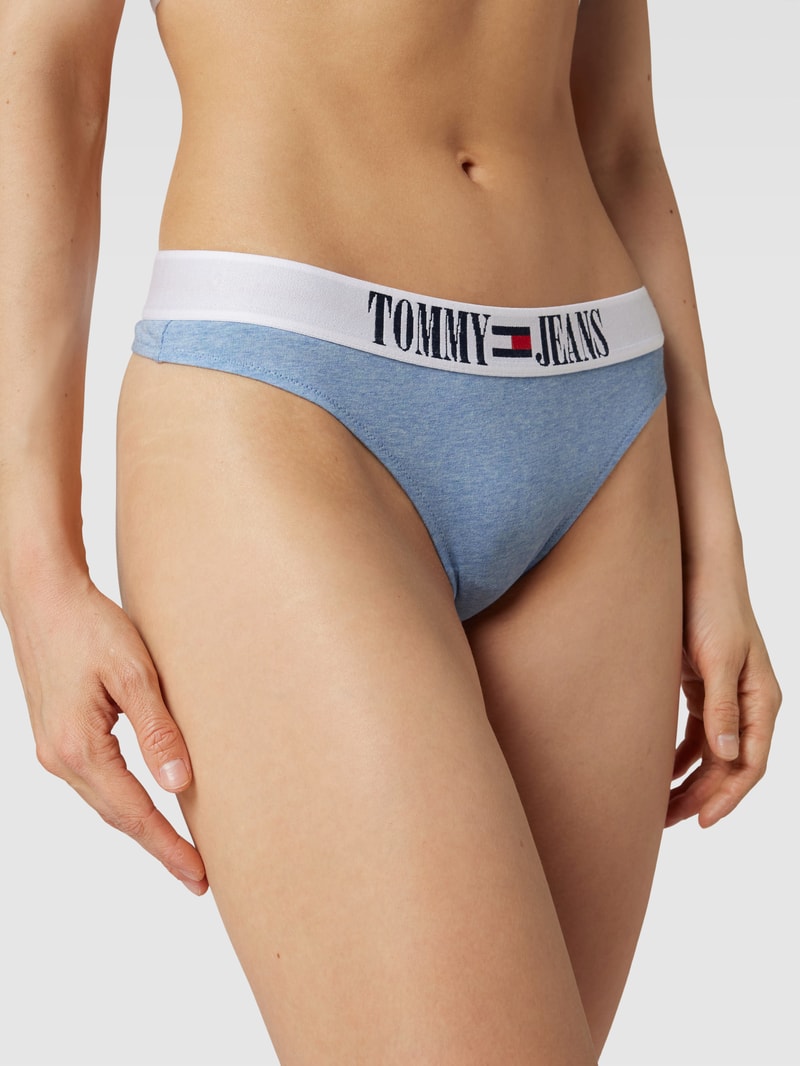 Slip mit elastischem Logo-Bund in hellblau
