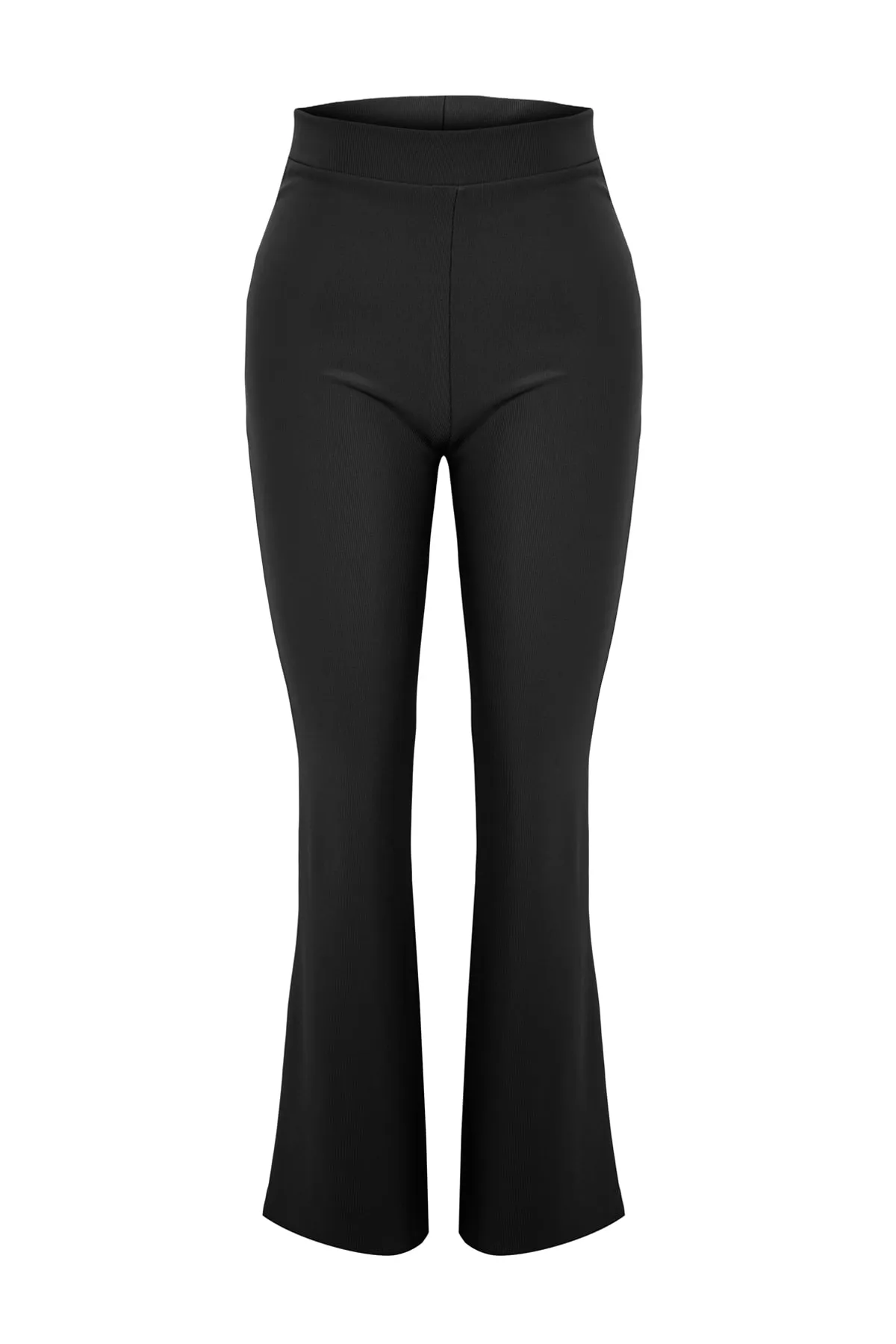 Trendyol Curve  Schwarze spanische Strickhose mit Schlitz TBBAW23AR00030