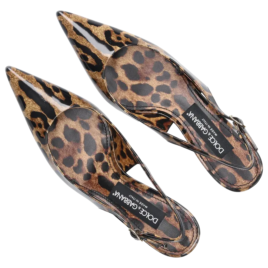 Dolce & Gabbana - Slingpumps CG0595 Lackleder - braun
