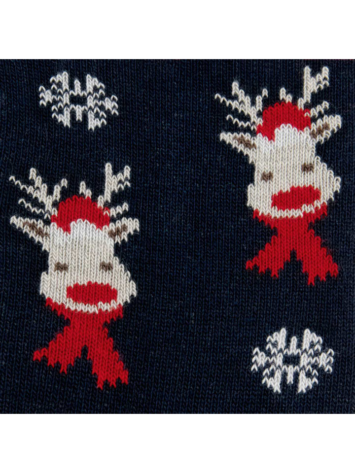ewers 2er-Set Socken 2er Pack Rentiere/HoHoHo in bunt günstig kaufen