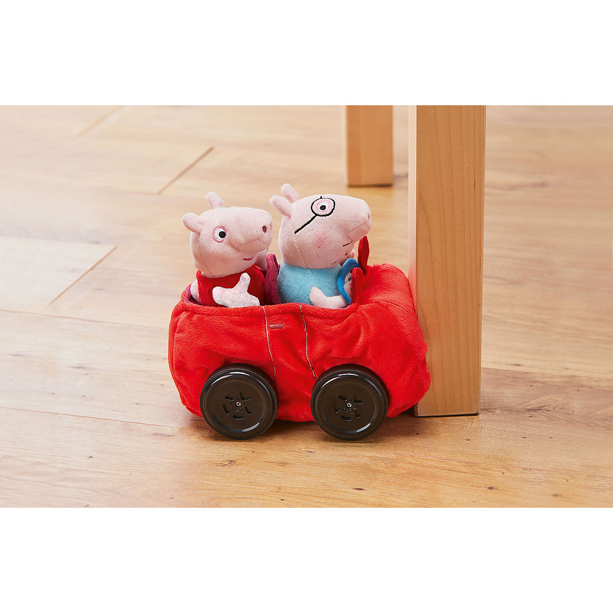 Mein erstes RC Auto Peppa Pig ferngesteuert, Revellino Plüsch Fahrzeug für Kinder ab 2 Jahren, 23 cm