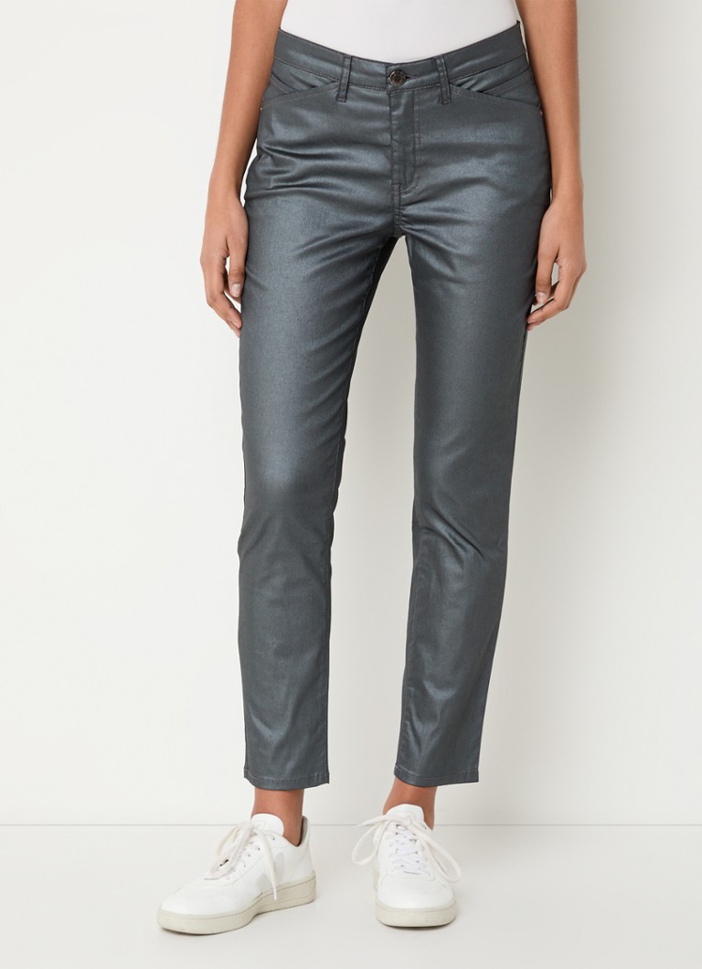 OPUS Emliy Jeans, blugi eleganți, slim fit, cu talie medie și finisaj metalic.