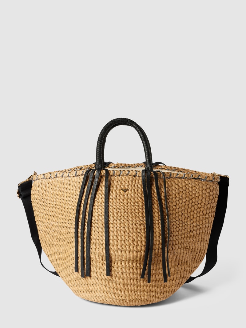 Strandtasche mit Fransen in sand