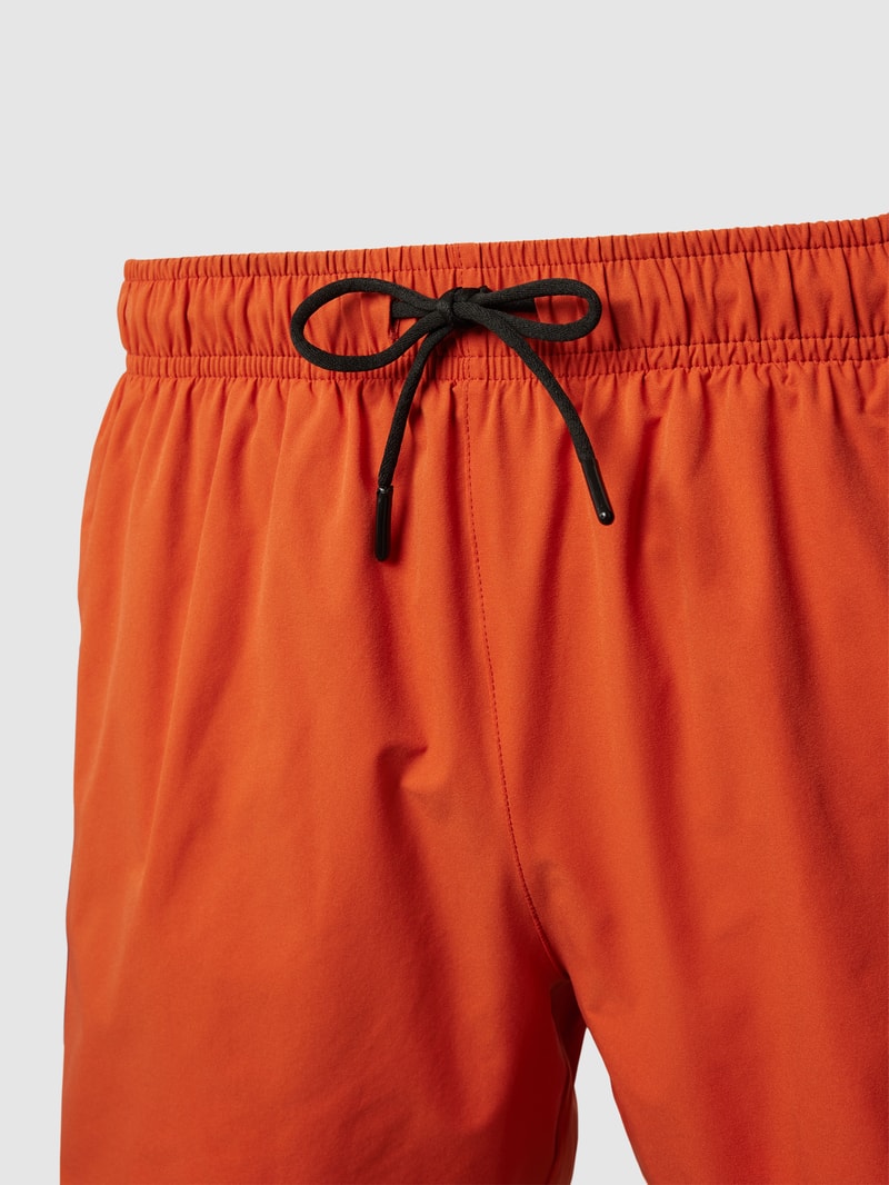 Badehose mit Label-Print in orange