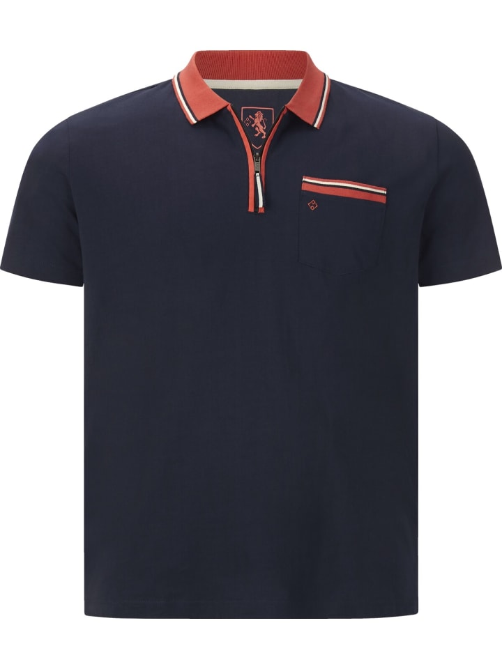 Charles Colby Doppelpack Poloshirt EARL LENN in rot dunkelblau günstig kaufen