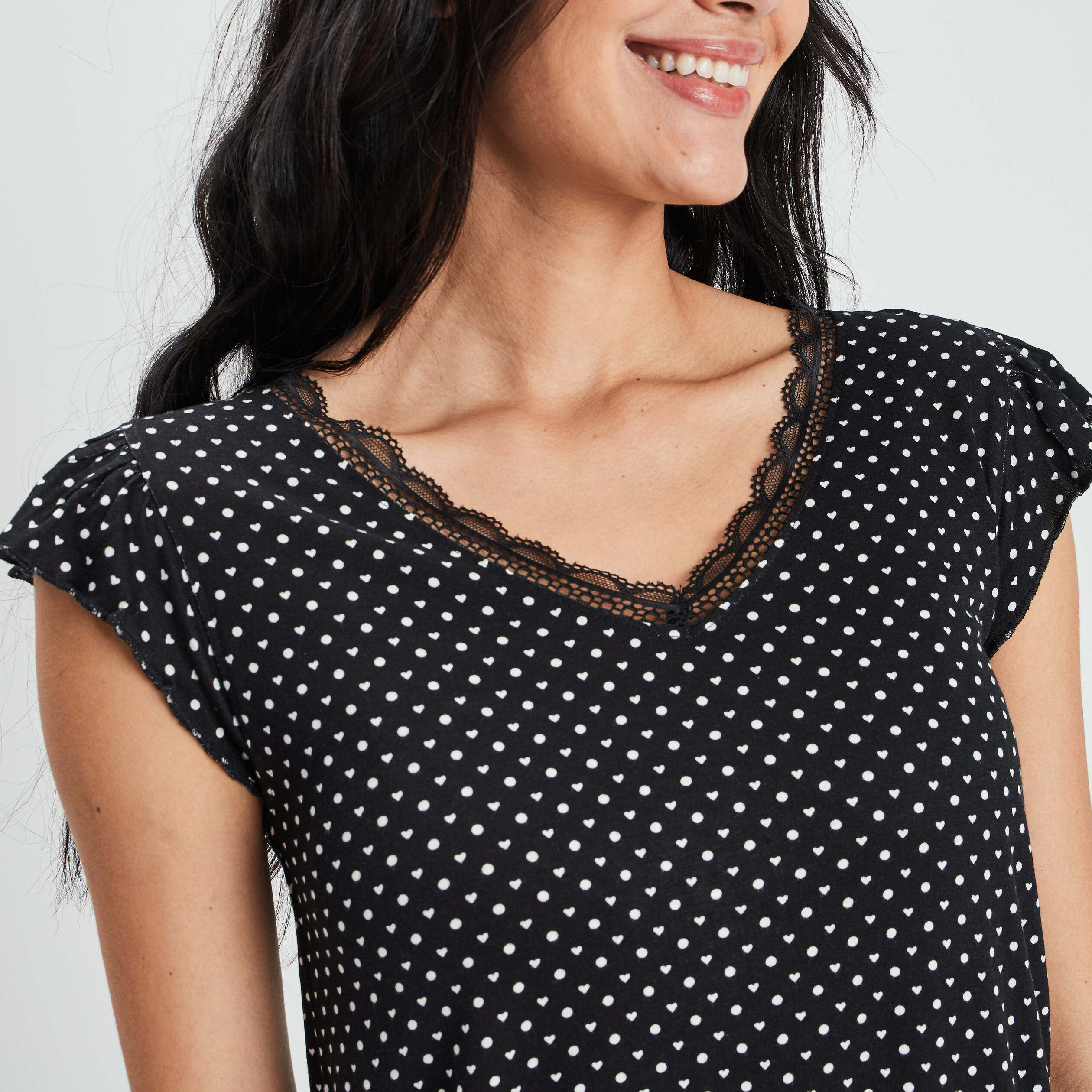 Ensemble pyjama 2 pièces noir femme | La Halle