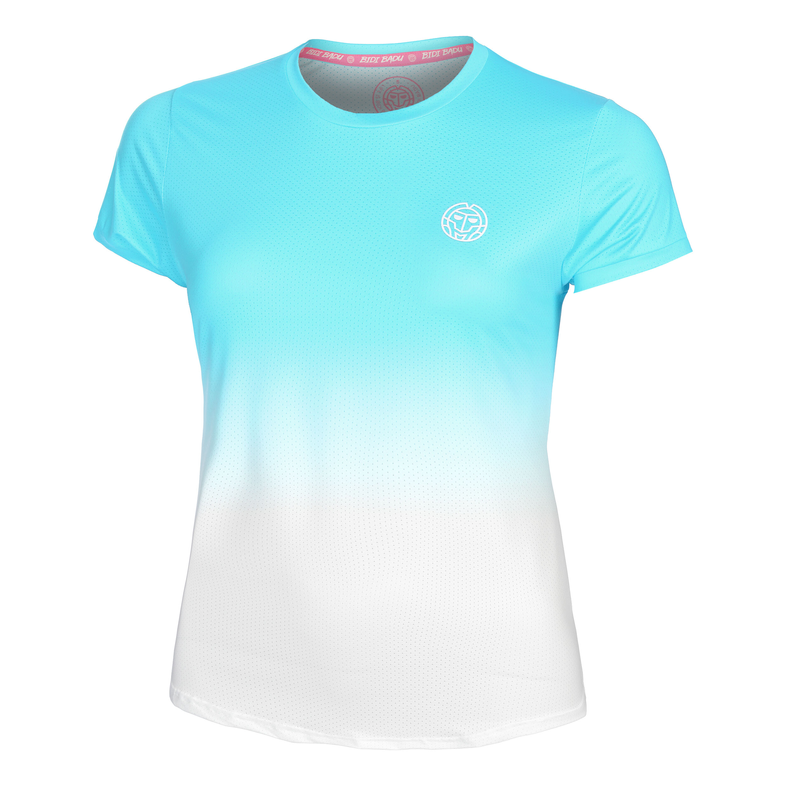 Crew Gradiant T-Shirt Damen - Türkis, Weiß