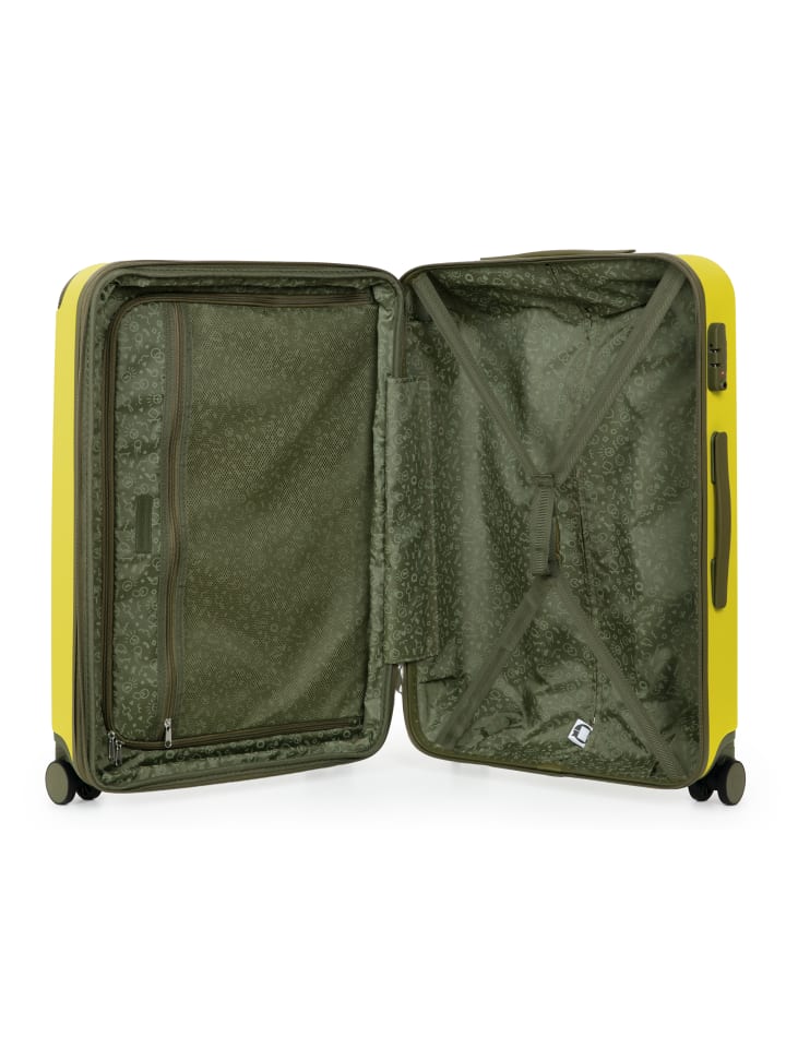 Hauptstadtkoffer Spree - Mittelgroßer Koffer Hartschale Trolley 65 cm, TSA, 74 L in Lemon günstig kaufen M