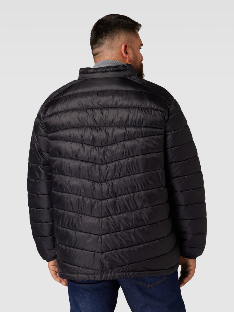 PLUS SIZE Steppjacke mit Eingrifftaschen Modell 'HERO' in schwarz