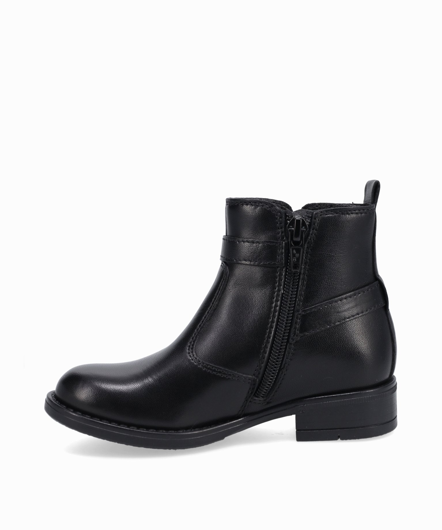 Boots fille unies style cavalière dessus cuir - Tanéo noir | GEMO