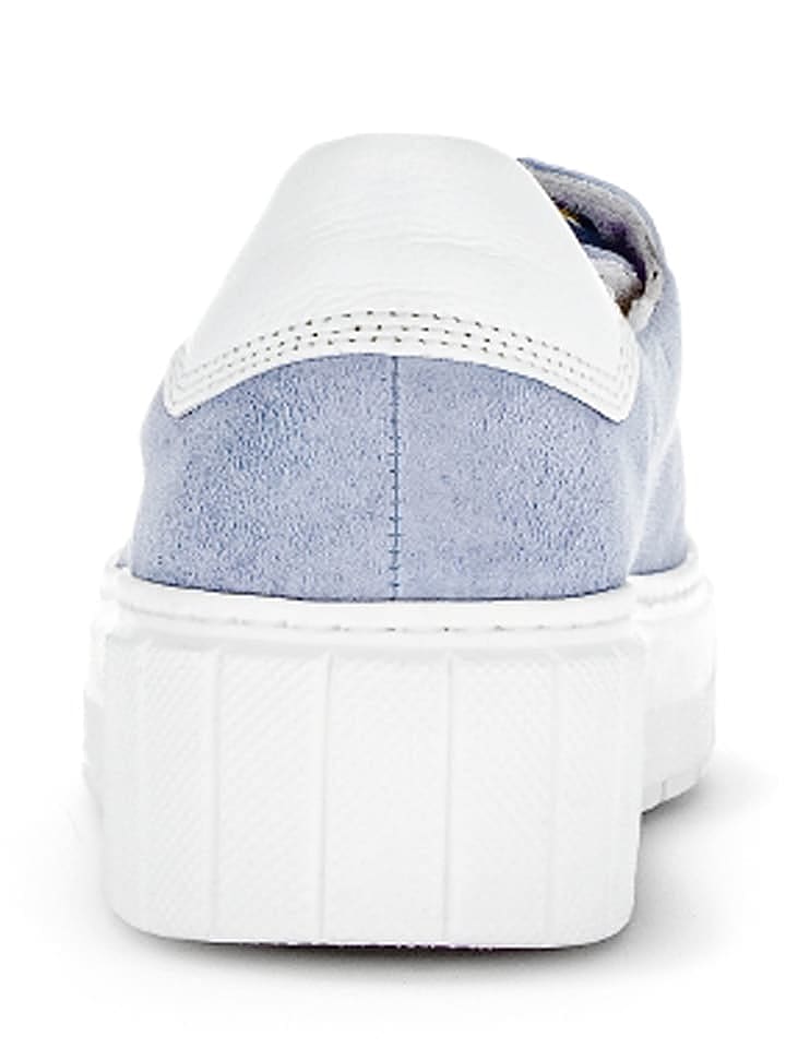 Gabor Leder-Sneakers in Hellblau günstig kaufen 38,5