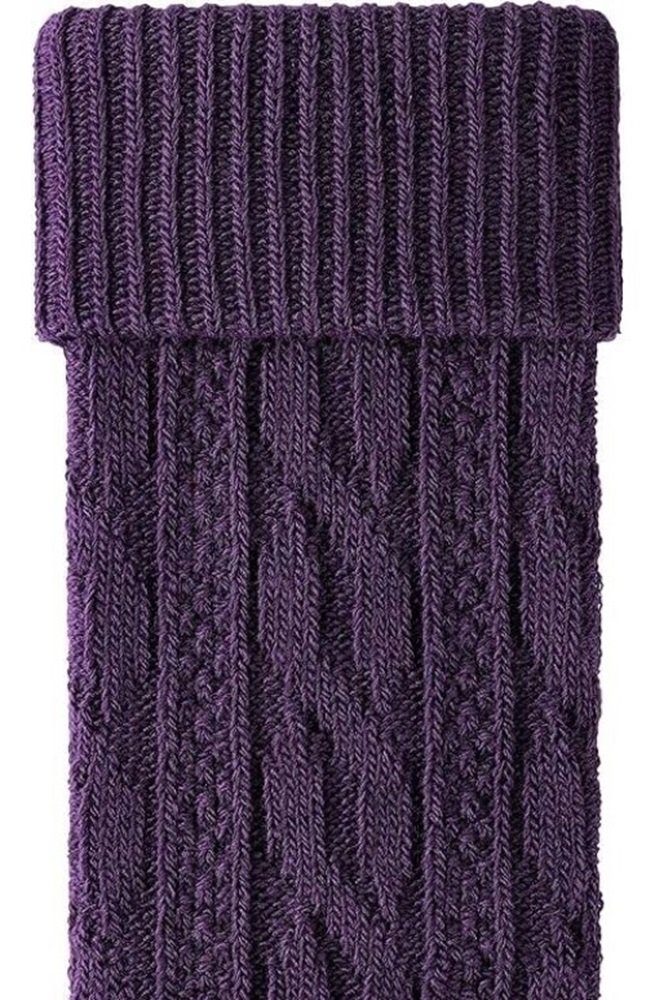 Lycille Beinstulpen 1 Paar Beinstulpen für Frauen aus Wolle mit Zopfmuster Overknees (1 Paar, 1 Paar bestehend aus zwei Stulpen) Universalgröße, 36-40 cm Umfang, Feinstrick, ohne Fuß