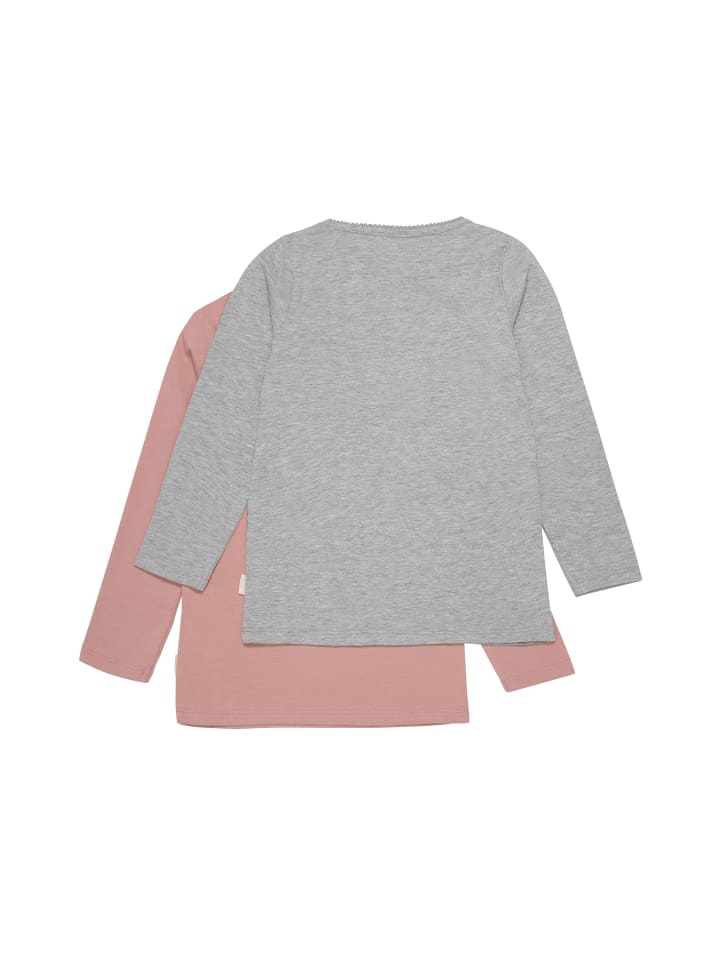 Minymo Longsleeve MINYMO - MIBasic 35 T-shirt LS (2-pack) - 3935 in Rosa günstig kaufen