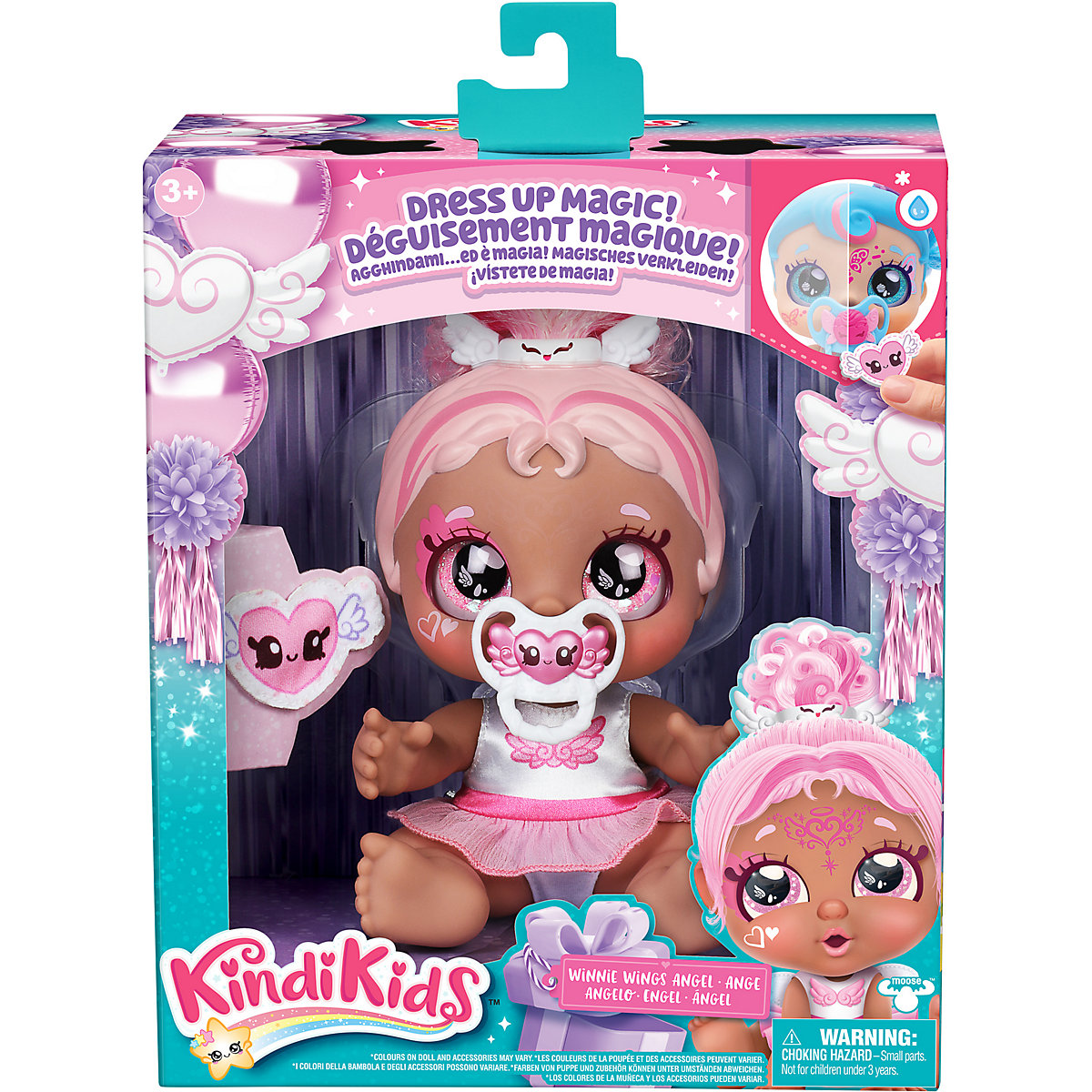 Kindi Kids™ Babyschwester Winnie Wings als Engel mit magischer Gesichtsbemalung