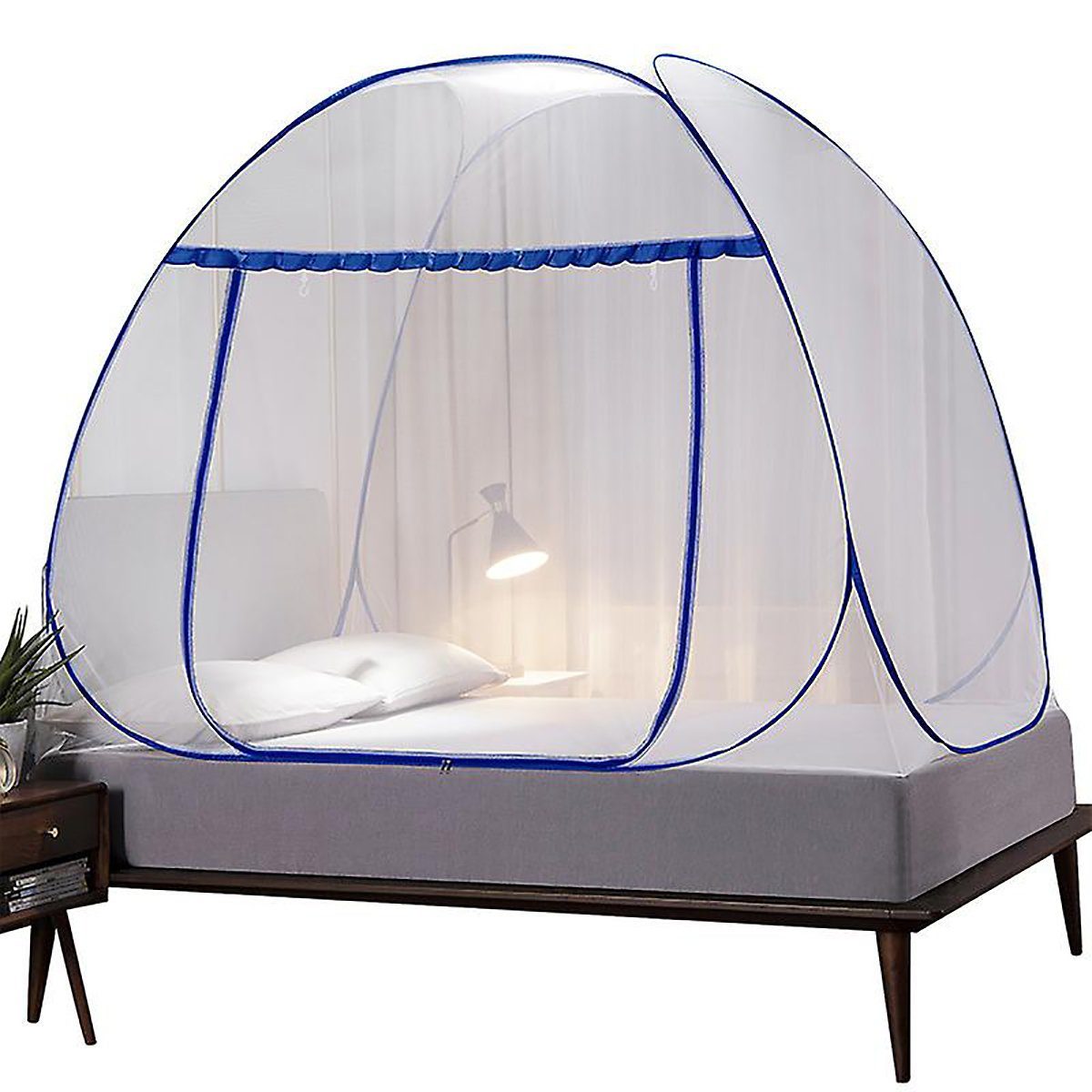 EBUY Moskitonetz Zusammenklappbares Pop-Up-Moskitonetz blau (1 St)