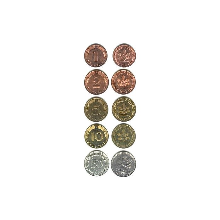 Deutsche Pfennige - echtes Geld