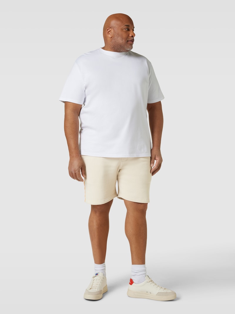 PLUS SIZE Sweatshorts mit Label-Details in beige