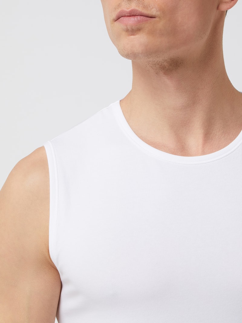 Tanktop mit Stretch-Anteil im 2er-Pack in weiß