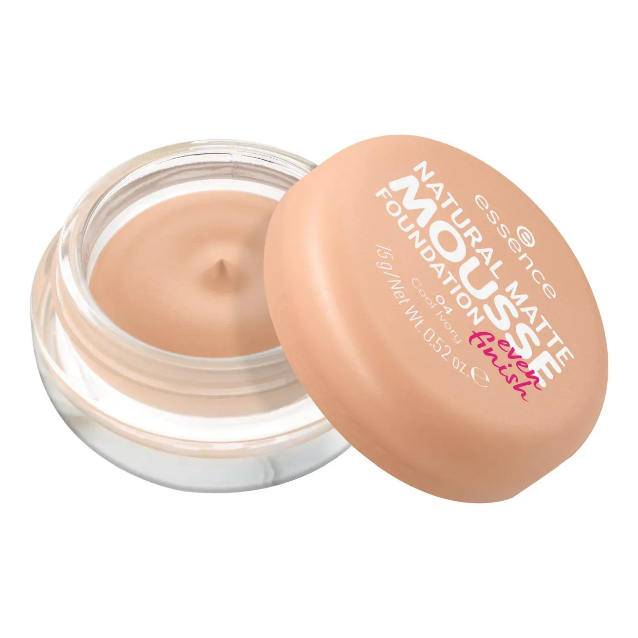 „Essence Natural Matte Mousse“ makiažo pagrindas – makiažo pagrindas 04, 16 g.