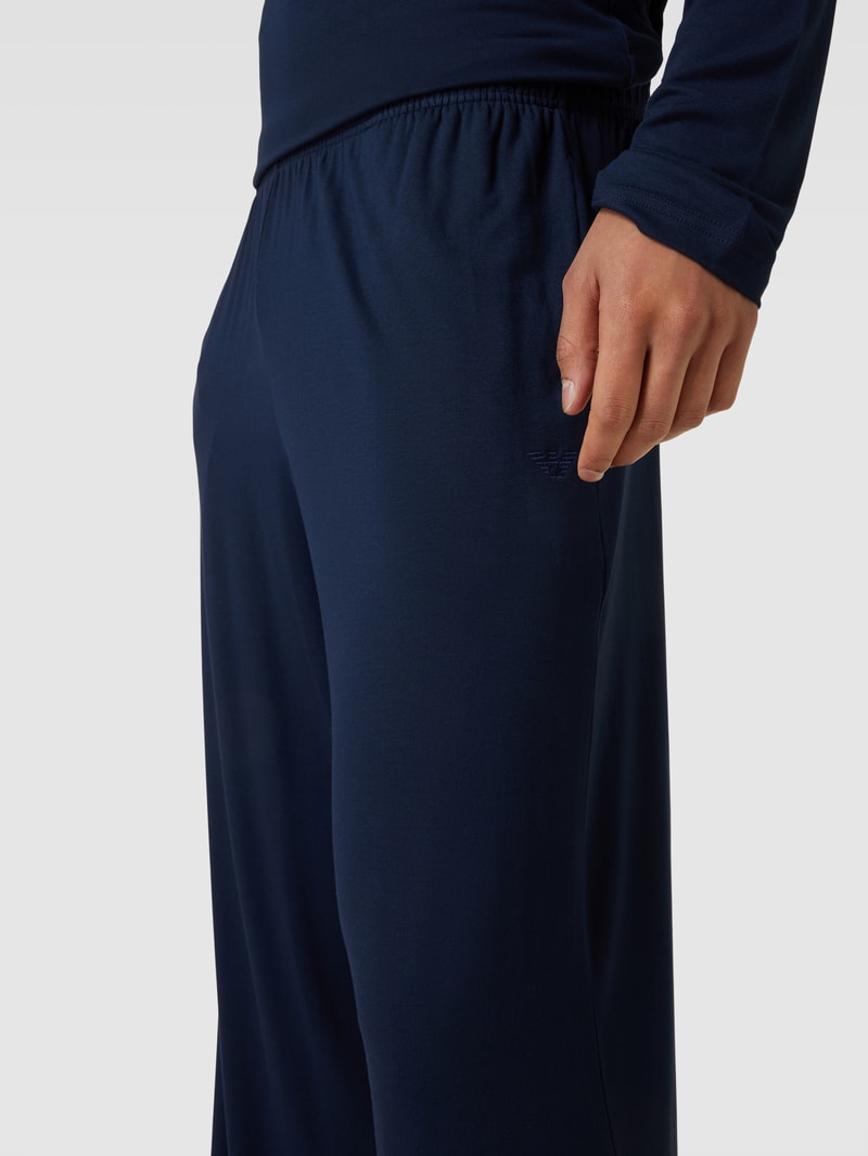 Pyjama-Hose mit elastischem Bund Modell 'DELUXE' in dunkelblau